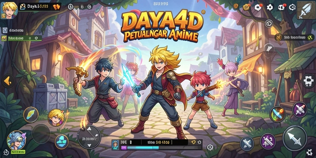 Screenshot gameplay DAYA4D yang menampilkan karakter Anime unik.