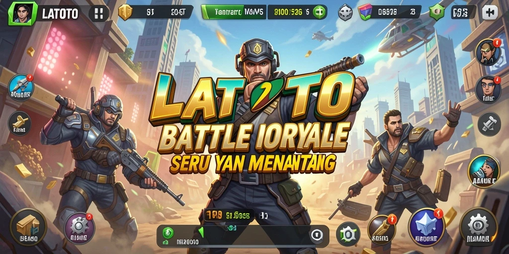 Tampilan gameplay LATOTO dengan pertempuran intens di arena