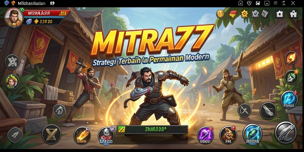 Tampilan layar utama gameplay <strong>MITRA77</strong> yang menunjukkan aksi strategi.
