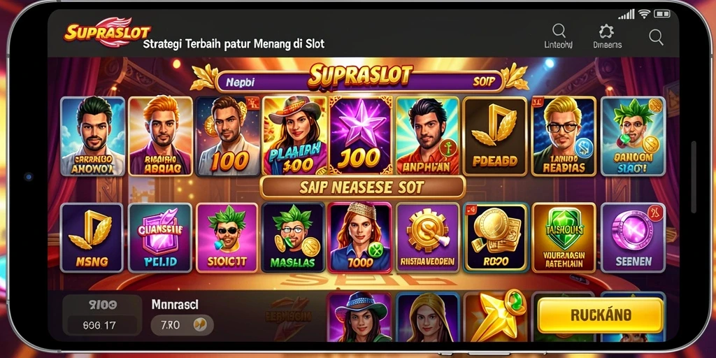 Tampilan menarik dari gameplay strategi SUPRASLOT yang mendebarkan.