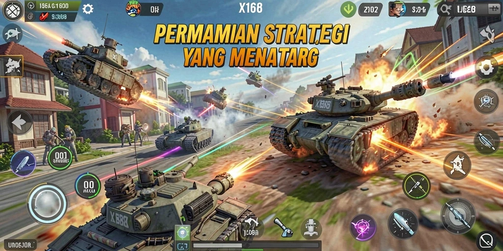 Tampilan gameplay X168 yang menarik dan penuh strategi.